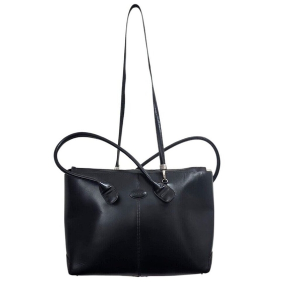 TOD'S Iconic Lady Di bag D-Bag tote shoulder dark brown leather classy - Picture 5 of 16